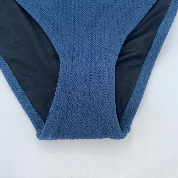 NWT J. Crew Blue Textured Cheeky Bikini Swim Bathing Suit Bottom Women's Size XL - Picture 4 of 8